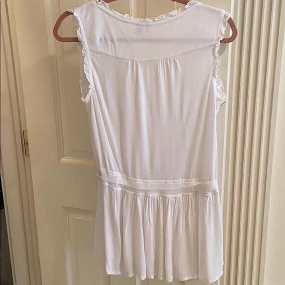 Anthropologie Ric Rac Ruffle White Tunic - Picture 3 of 4